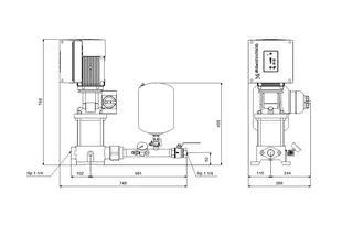 GRUNDFOS Druckerhöhungsanlage Hydro Solo-E CRE 10-6 U2 A-A-A-D-A – Bild 2