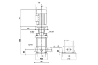 GRUNDFOS Vertikale Kreiselpumpe CRN3-21 A-P-G-E-HQQE 400V 2,2kW – Bild 2