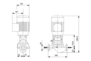 GRUNDFOS Trockenläuferpumpe TP40-90/2-A-F-A-BQQE 06/10 3x400V – Bild 2
