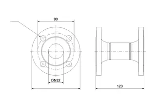 GRUNDFOS Zubehör für Trockenläuferpumpen Adapterflansch DN80 PN16 H:80 d:160 – Bild 2