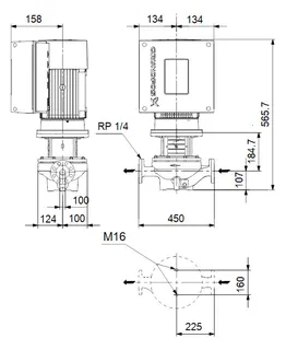 GRUNDFOS Elektr. ger. Trockenläuferpumpe TPE100-70/4-A-F-A-BQQE PN16 3x400V – Bild 2