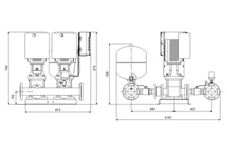 GRUNDFOS Druckerhöhungsanlage Hydro Multi-E 2CRIE15-1 PN10 400V 1,5kW – Bild 2