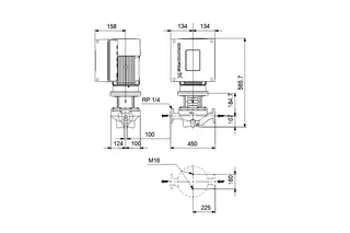 GRUNDFOS Elektr. ger. Trockenläuferpumpe TPE 32-230/2 A-F-A-BQQE-FDB – Bild 2