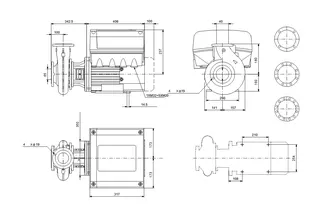 GRUNDFOS Blockpumpen elektr. geregelt NBE40-200/206 A-F2-A-BQQE 400V 11kW IE5 – Bild 2