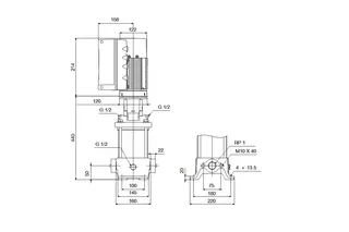 GRUNDFOS Vertikale Kreiselpumpe CRE10-6 N-A-A-E-HQQE 3x380-500 60 HZ – Bild 2
