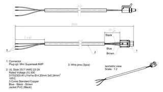 GRUNDFOS Zubehör für Umwälzpumpen Signalkabel Mini Superseal 2000mm