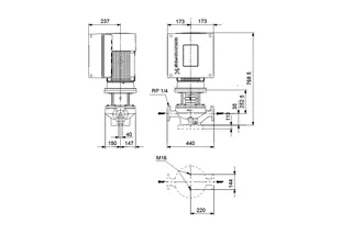 GRUNDFOS Elektr. ger. Trockenläuferpumpe TPE65-460/2-A-F-A-BQQE PN16 3x400V – Bild 2
