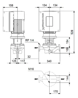 GRUNDFOS Elektr. ger. Trockenläuferpumpe TPE100-120/2-S-AI-F-A-BQQE PN6 3x400V – Bild 2