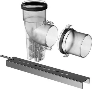 BOSCH Abgaszubehör FC-SE80-87 Abgasbogen d:80mm, 87Gr + Auflageschiene