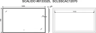 SCALIDO-Leuchtspiegel LED-SCAC, umlauf. Satinierung und Ambientelicht 1200x700mm – Bild 2