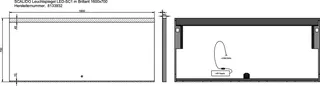SCALIDO-Leuchtspiegel LED-SC1/B Brillant modul/Lichtw/Schalter 1600x700mm schwarz – Bild 2