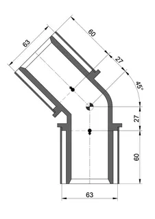 comfort-press-Metall-Winkel A22 45 Grad 63mm – Bild 2