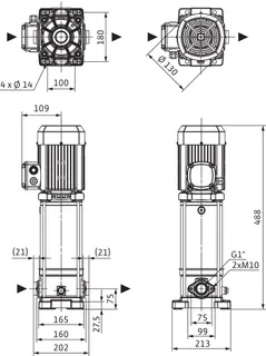 Wilo Hochdruck-Kreiselpumpe MEDANA CV1-L.205-1/E/A/10O – Bild 2