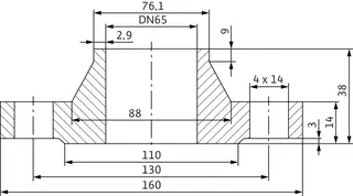 Wilo Mechanisches Zubehör Gegenflanschkit DN 65, PN 6 – Bild 2