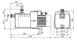 Wilo Hochdruck-Kreiselpumpe HiMulti 3-24 P/1/5/230,G1,400W,620W – Bild 2