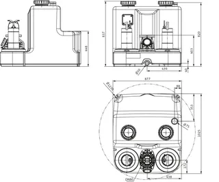 Wilo DrainLift Abwasser-Hebeanlage SANI-XL.12T/1, 400V, S3, MS-L, CEE16 – Bild 4