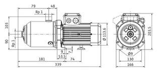Wilo Hochdruck-Kreiselpumpe Medana CH1-L.202-2,G1,3x400V,370W – Bild 3