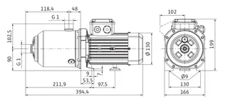 Wilo Hochdruck-Kreiselpumpe Medana CH1-L.204-1,G1,1x230V,550W – Bild 3