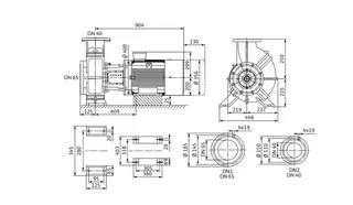 Wilo Trockenläufer-Blockpumpe Atmos GIGA-B 40/285-30/2 – Bild 2