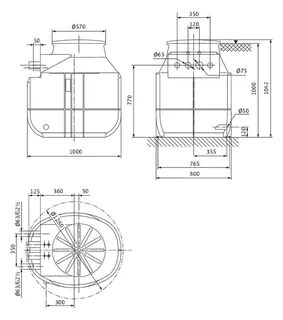Wilo Schachtpumpstation DrainLift WS 50D Basic/UNI V05 M06, G21/2, EC-L – Bild 2
