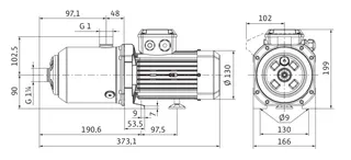Wilo Hochdruck-Kreiselpumpe Medana CH1-L.602-1,G1 1/4,1x230V,550W – Bild 3