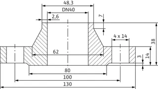 Wilo Mechanisches Zubehör Gegenflanschkit DN 40, PN 6 – Bild 2