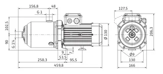 Wilo Hochdruck-Kreiselpumpe Medana CH1-L.604-1,G1 1/4,1x230V,1100W – Bild 3