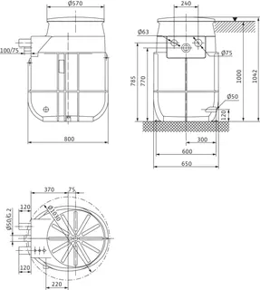 Wilo Schachtpumpstation DrainLift WS 40E Basic/MINI3 V04 M06, G2 – Bild 2