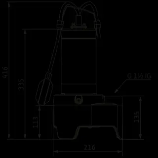 Wilo Abwasser-Tauchmotorpumpe Rexa MINI3-V04.09/M05-523/A-5M, G11/2 – Bild 3