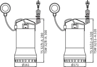 Wilo Schmutzwasser-Tauchmotorpumpe Drain TS 32/12-A,Rp11/4,1x230V,0.6kW – Bild 3