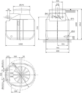 Wilo Schachtpumpstation DrainLift WS 50D Basic/MINI3 V04 M06, G2, EC-L – Bild 2