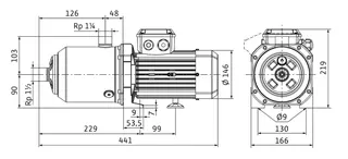 Wilo Hochdruck-Kreiselpumpe Medana CH1-L.1003-1,G1 1/2,3x400V,1500W – Bild 3