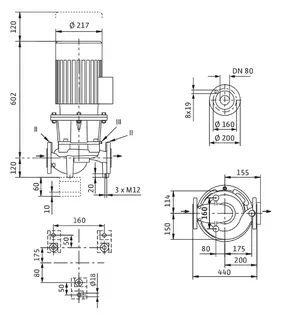Wilo Trockenläufer-Standard-Einzelpumpe Atmos GIGA-I 80/160-2,2/4,DN80,2.2kW – Bild 2
