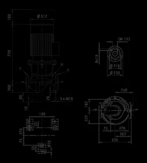 Wilo Trockenläufer-Standard-Einzelpumpe Atmos GIGA-I 125/230-7,5/4,DN125,7.5kW – Bild 2