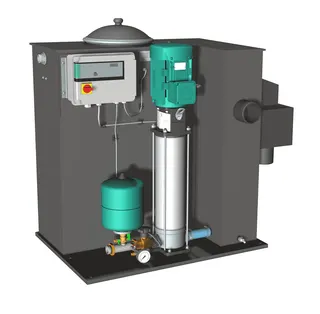 Wilo Einzelpumpenanlage Economy CO/T-1 Helix V 406/EC,G11/4/G11/4,0.75kW