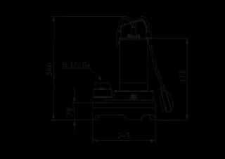 Wilo Schmutzwasser-Tauchmotorpumpe Padus MINI3-M04.14/M08-523/A-10M,0.75kW – Bild 2
