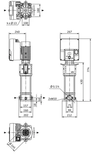 Wilo Hochdruck-Kreiselpumpe HELIX2.0-VE604-1/16/E/S/3,G 11/4,1.5kW – Bild 3