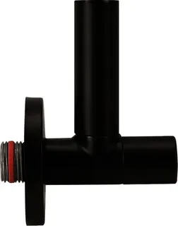 sanibel-Design-Eckventil rund Schlauch- verblendung 70 mm DN 15 (1/2") schwarz – Bild 1