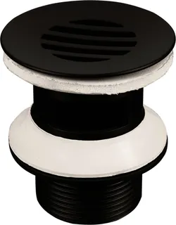 sanibel-Siebschaftventil mit Überlauf DN 32 (11/4") x 63 mm schwarz