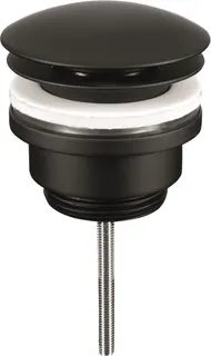 sanibel-Design-Ablaufvtl. m Druckverschl rund gewölbt DN 32 (11/4") schwarz