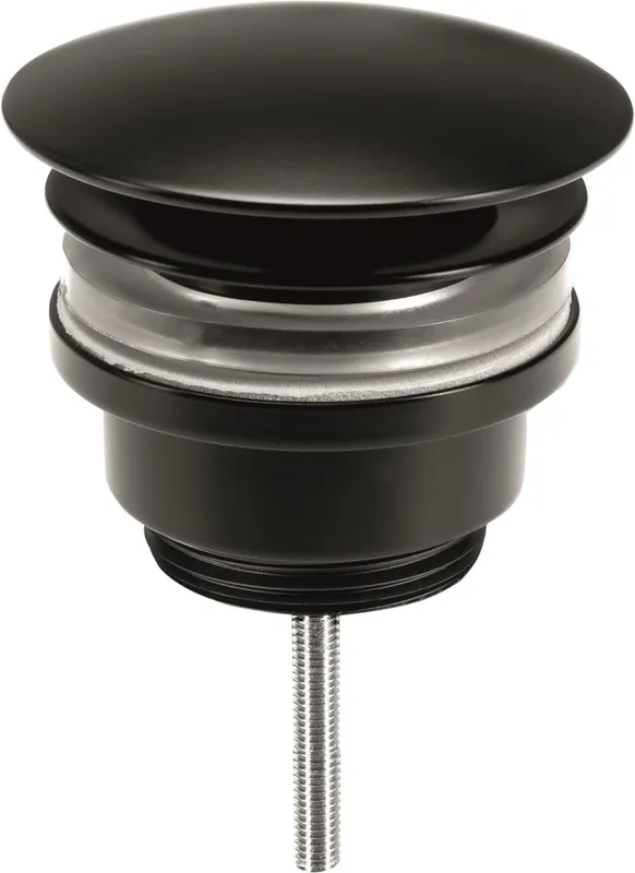 sanibel-Design-Ablaufventil mit Stopfen rund gewölbt DN 32 (11/4") schwarz