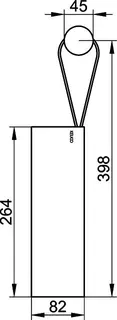 Keuco Duschabzieher Universalartikel 04959, m.klebbarer Wandhalt. trüf. (RAL 7006) – Bild 2