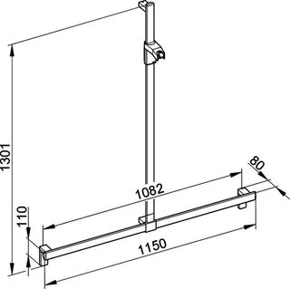 Keuco Duschhandlauf AXESS 35014, Br.stg. 1150/1301mm verchr. – Bild 2