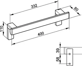 Keuco Haltegriff AXESS 35001, 400mm verchr. – Bild 2