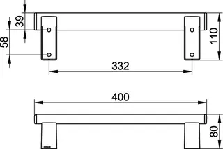 Keuco Haltegriff AXESS 35001, 400mm verchr. – Bild 3