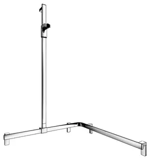 KE Duschhandlauf AXESS 35015, Br.stg. li. 850/850/1301mm verchr.