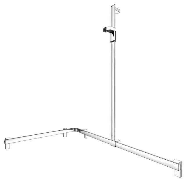 Keuco Duschhandlauf AXESS 35015, Br.stg. r. 850/1150/1301mm verchr.