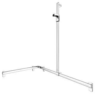 KE Duschhandlauf AXESS 35015, Br.stg. r. 850/1150/1301mm verchr.
