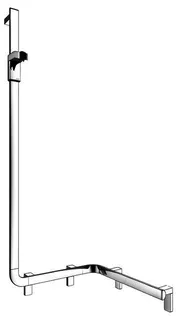 KE Duschhandlauf AXESS 35008, m.Br.stg. li. 550/550/1301mm verchr.