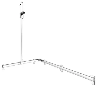 KE Duschhandlauf AXESS 35015, Br.stg. li. 850/1150/1301mm verchr.